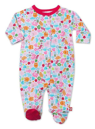 Girl's Footie with Snaps - Mochi Baby & Toddler Sleepwear