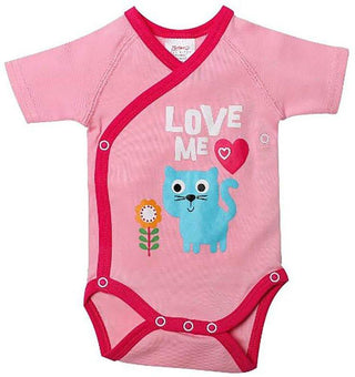 Girl's Short Sleeve Kimono One Piece - Mochi Baby One-Pieces