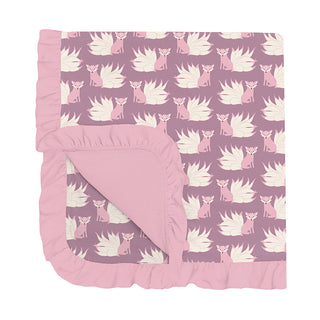 Kickee Pants Baby Girls Print Ruffle Stroller Blanket - Pegasus Kitsune