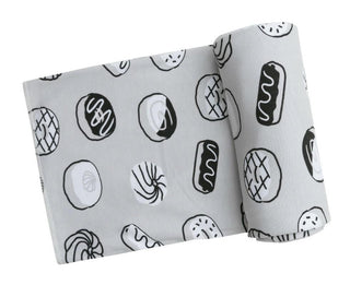 Baby Bamboo Swaddle Blanket, Donuts - One Size Swaddling Blankets