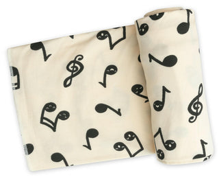 Angel Dear Baby Swaddle Blanket, Music Notes - One Size