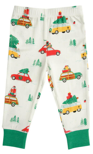 Angel Dear Boys Lounge Wear Pajama Set - Trees On Cars