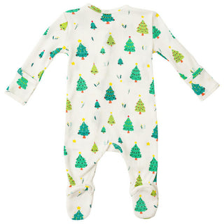 Angel Dear Infant Footie with Zipper - Happy Christmas Tree