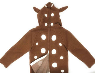 Baby Riddle Little Deer Hooded Sweater with Ears - Brown