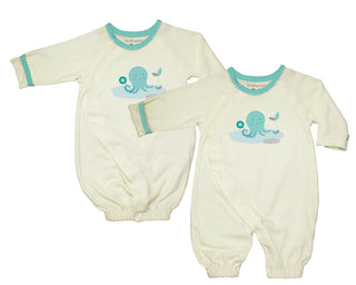 Babysoy Boys Convertible Gown - Octopus