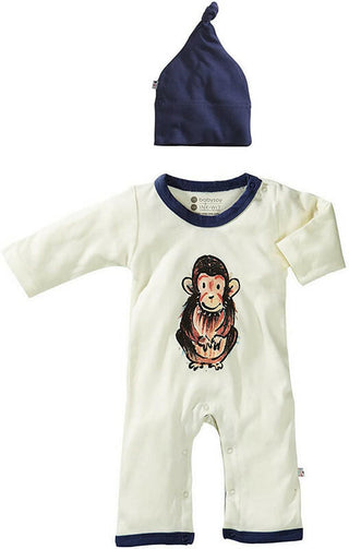 Babysoy Boys Janey Baby One Piece Newborn Gift Set - Chimp