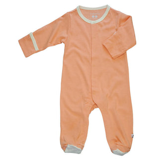 Babysoy Footie with Snaps - Cantaloupe