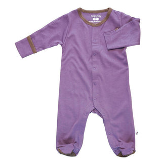 Babysoy Girls Footie with Snaps - Eggplant