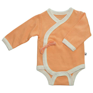 Babysoy Infant Kimono Bodysuit - Cantaloupe