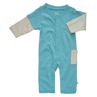 Babysoy Infant Layered One Piece - Ocean