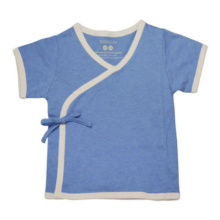 Babysoy Infant Short Sleeve Kimono Tee Shirt - Lake Blue