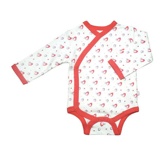 Babysoy Long Sleeve Kimono Bodysuit - Penguin