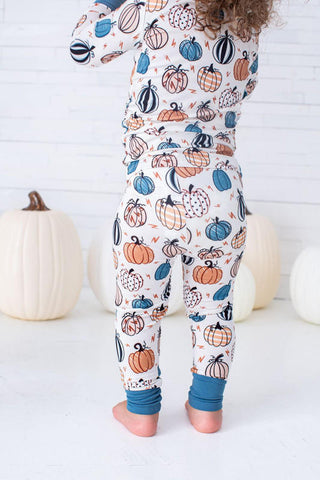 Birdie Bean Bamboo Long Sleeve Pajama Set - Levi (Pumpkins)