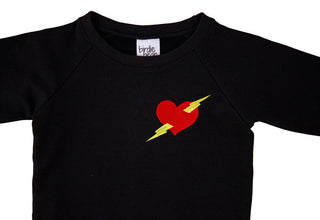 Birdie Bean Boy's Bamboo Crewneck Sweatshirt - Axel (Valentine Heart) 