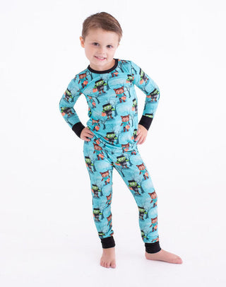 Birdie Bean Boy's Long Sleeve Pajama Set - Jasper (Monsters and Werewolves)