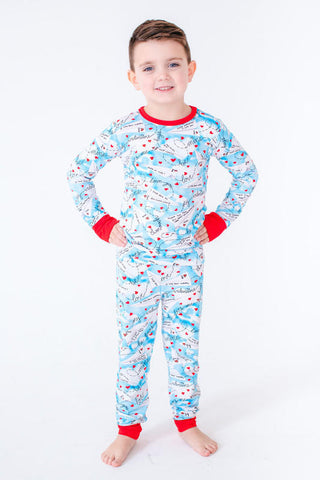 Birdie Bean Boy's Long Sleeve Pajama Set - Liam (Paper Planes)
