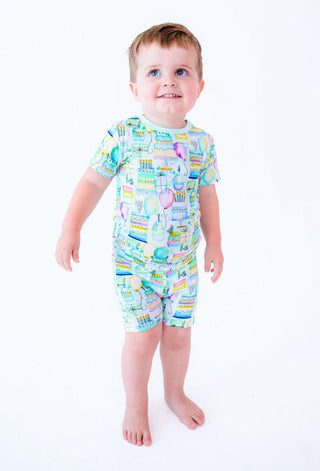 Birdie Bean Boy's Short Sleeve Pajama Set with Shorts - Walker (Birthday)