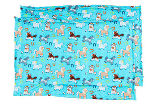 Birdie Bean Boy's Zipper Pillowcase Set - Toby (Horses)