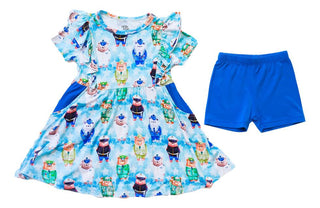 Birdie Bean Girls Dress and Shorts Outfit Set - Baker Teddy Bears