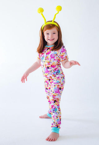 Birdie Bean Girl's Short Sleeve Pajama Set - Phoebe (Bees)