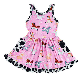 Birdie Bean Girl's Sleeveless Dress - Kelsea (Horses)
