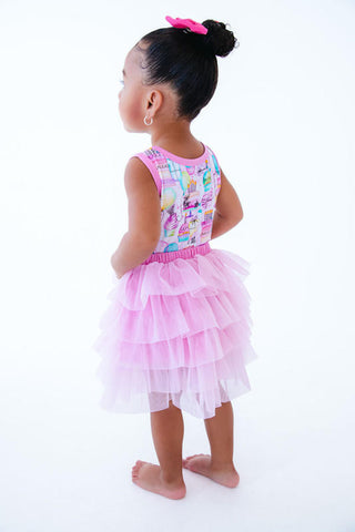 Birdie Bean Girl's Tank Top and Tulle Skirt Outfit Set - Harper (Birthday)