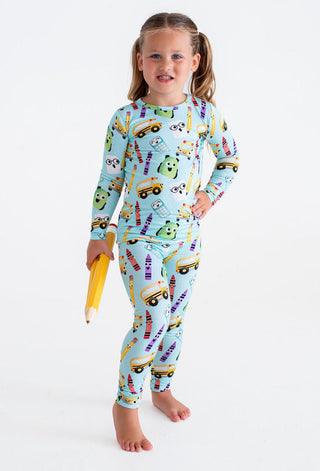 Birdie Bean Long Sleeve Pajama Set - Albert (School)