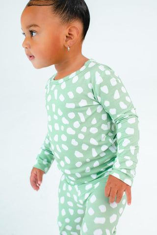 Birdie Bean Long Sleeve Pajama Set - Willow Deer Dots