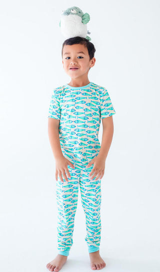 Birdie Bean Short Sleeve Pajama Set - Brooks (Fish)