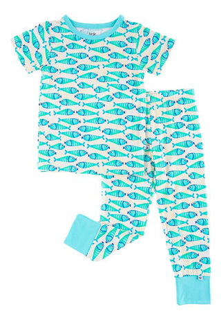 Birdie Bean Short Sleeve Pajama Set - Brooks (Fish)