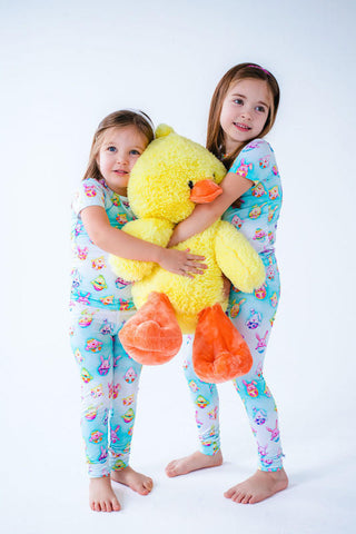 Birdie Bean Short Sleeve Pajama Set - Elijah (Chick & Bunny Eggs)