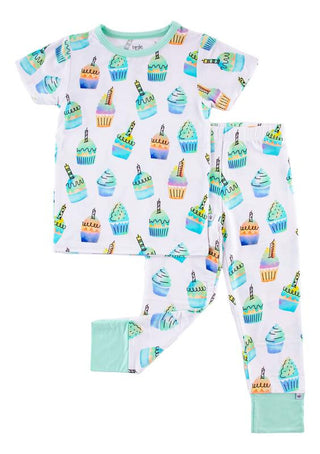 Birdie Bean Short Sleeve Pajama Set - Mason (Cup Cakes)