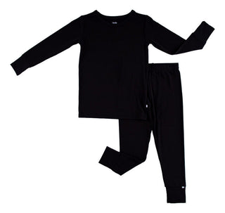 Birdie Bean Solid Long Sleeve Pajama Set - Raven