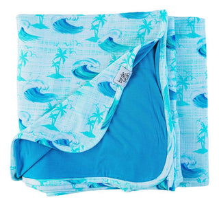 Birdie Bean Toddler Blanket - Chase Waves and Palm Trees