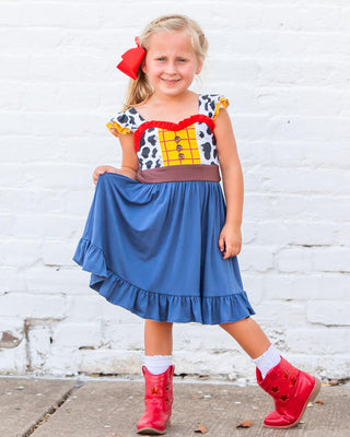 Eliza Cate and Co Girl's Cowboy BFF Fairytale Twirl Dress - PRE-ORDER