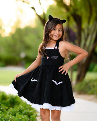 Eliza Cate and Co Girl's Kitty Pinafore Twirl Dress