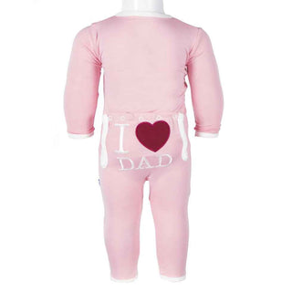 KicKee Pants Applique Coverall, I Love Dad, Girl