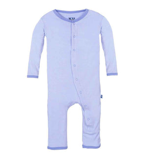 KicKee Pants Applique Coverall - Lilac Leopard