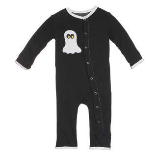 KicKee Pants Applique Coverall, Midnight BOO