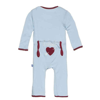 KicKee Pants Applique Coverall - Pond Sweet Heart