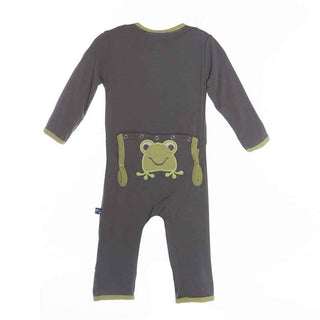 KicKee Pants Applique Coverall, Rain Toads