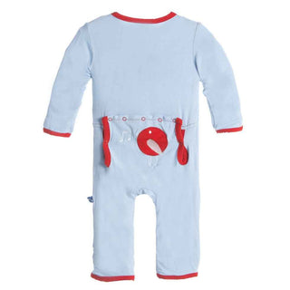 KicKee Pants Applique Coverall Romper- Pond Singing Birds