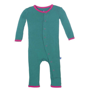 KicKee Pants Applique Coverall - Shady Glade Watermelon