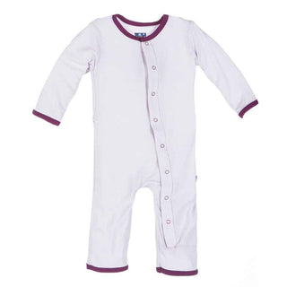 KicKee Pants Applique Coverall, Thistle Elephant