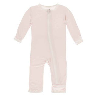 KicKee Pants Applique Coverall with Zipper - Macaroon Puddle Duck