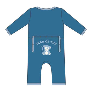KicKee Pants Applique Coverall - Year of the Monkey Boy