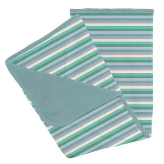 KicKee Pants Baby Boys Print Stroller Blanket, April Showers Stripe - One Size
