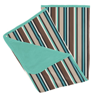KicKee Pants Baby Boys Print Stroller Blanket, Dads Tie Stripe - One Size