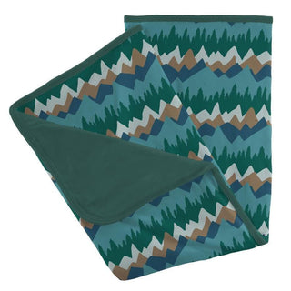 Baby Boys Print Stroller Blanket, Glacier Mountains - One Size KicKee Pants