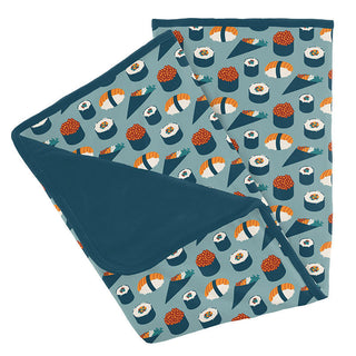 KicKee Pants Baby Boys Print Stroller Blanket, Jade Sushi - One Size 15ANV